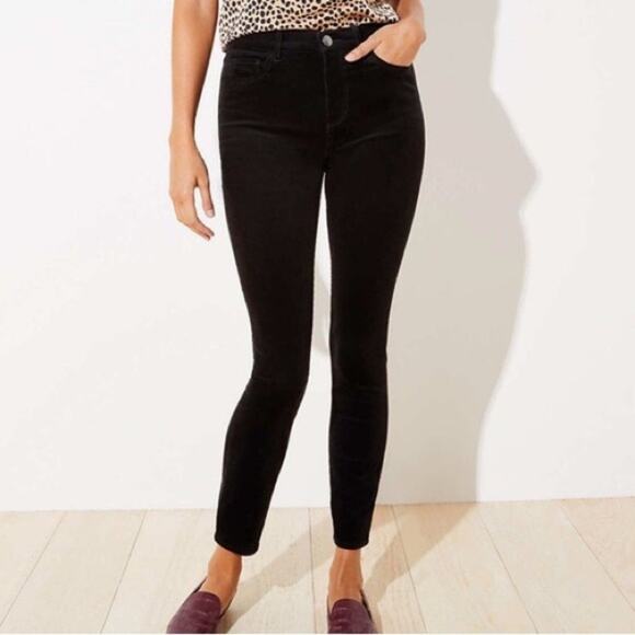 Ann Taylor Loft Black Corduroy Modern Skinny 5-Pocket Pants - Picture 8 of 8